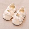 BeQeuewll Infant Baby Girls Shoes Non-Slip Soft Soled Lace Bowknot Flats Toddler First Walker Spring Autumn Princess Shoes