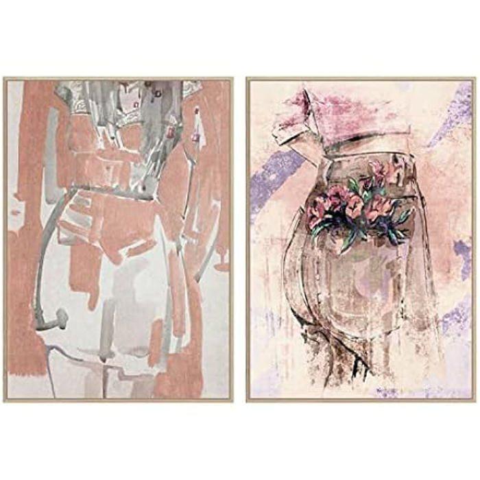 Décoration murale - DKD Home Decor - Femme - 2 pièces - Multicolore - 83 x 4,5 x 123 cm