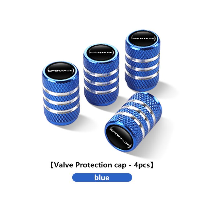 For KIA 4pcs Metal Car Wheel Tire Valve Stem Cover Decoration Accessories Sportage 2016 2017 2018 Sephia Stonic Carens RUAJC1