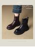 thick-soled wool snow boots women's cowhide winter velvet thickened warm large cotton Martin boots short boots