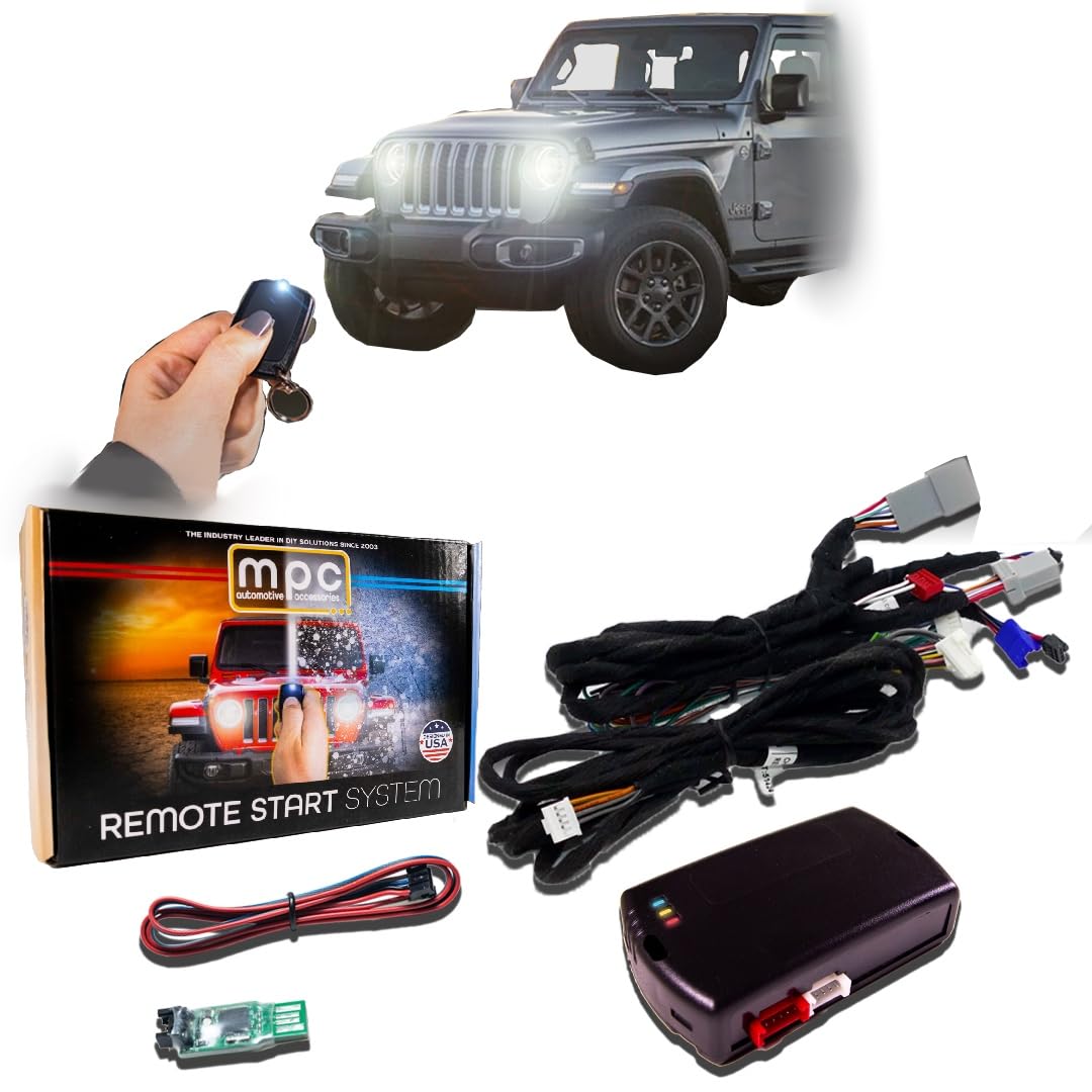 

Комплект дистанционного запуска MPC, совместимый с Jeep Wrangler Gladiator, Plug and Play, 3X Push Lock Start, все комплектации, техническая поддержка в США и 2018–2024 гг.