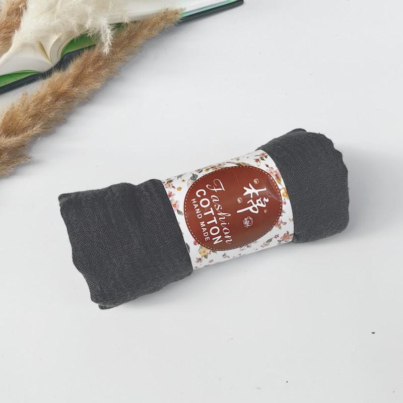 Monochrome Cotton And Linen Scarf, Beard Headscarf, Crumpled Scarf, Shawl, One Piece Will Be Sent On Behalf Of Wj01.
