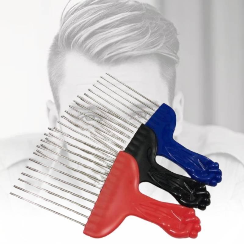 Metal Comb Hair Styling Fork Detangle Salon Men Hairdressing Oil Head Combs