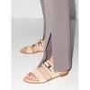 Salvatore Ferragamo Ferragamo Gancini Plaque Suede Sandals Neutrals