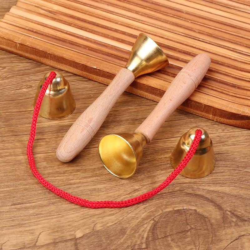 1 Par de Brinquedo de Instrumento Musical Infantil Sino com Cordas/Cabos Instrumento Montessori Orff Brinquedo de Aprendizagem Musical para Jardim de Infância