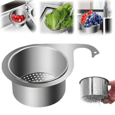Swan Stainless Steel Sink Strainer Basket, 2026 New Durable Drain Basket for Kitchen Sinks, Swan Faucet Hanging Filter Basket
