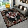 Persian Luxury Red Area Rug Mandala Large Floor Carpet Living Room Bedroom Bohemian Retro Washable Non-Slip Rug