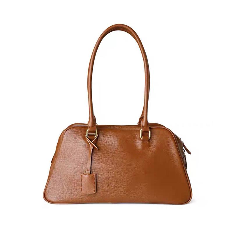 Vintage High-capacity One-shoulder Women's Bowling Bag Boston Bag Underarm Bag