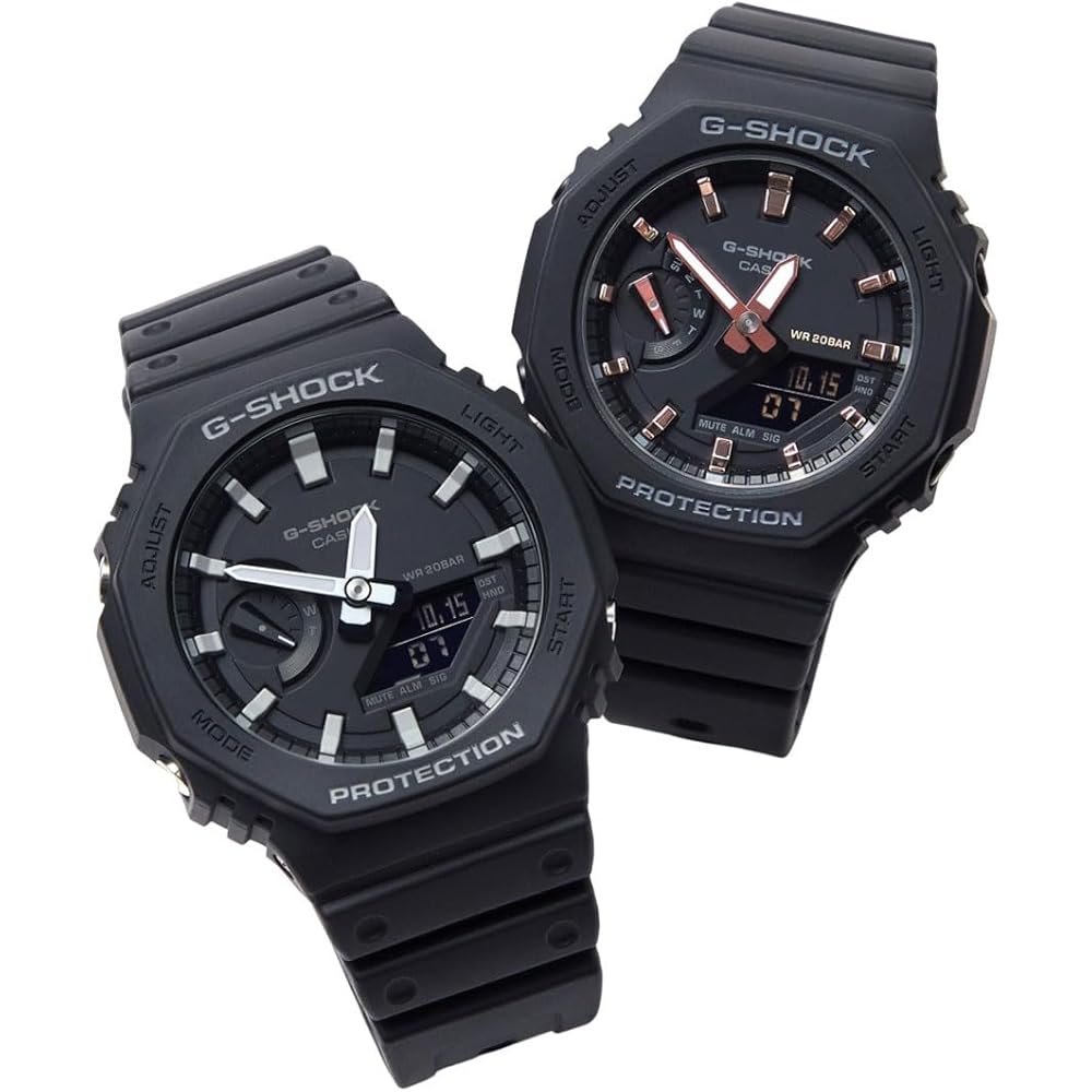 Casio G-Shock Baby-G Analog-Digital Watches Black GA-2100-1AJF GMA-S2100-1AJF Pair Set