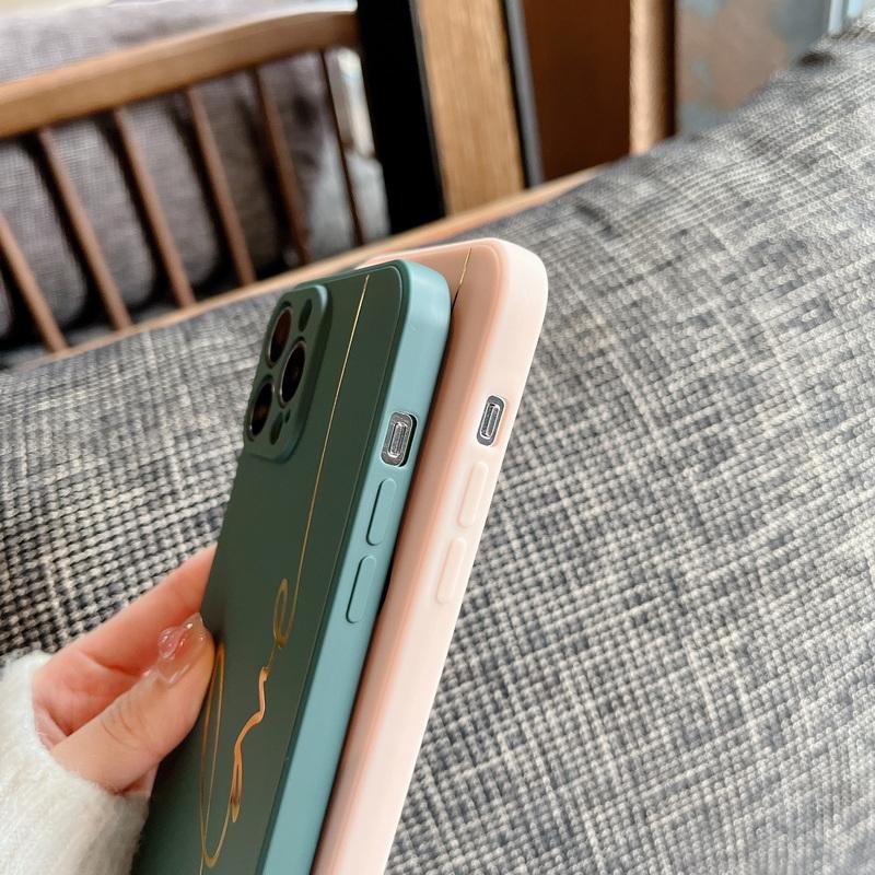 Buy For iPhone 13 12 11 Pro Max 14 XR XS 7 8 SE 2022 Font Love Bronzing