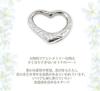 Hawaiian Jewelry Necklace, Stainless Steel, Heart Scroll Asymmetrical Open Heart Silver Pendant, 50cm Cable Chain Included. (Suitable for Women and