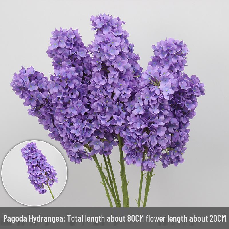10-Piece Purple Floral Artificial Flower Set for Wedding and Aisle Decor