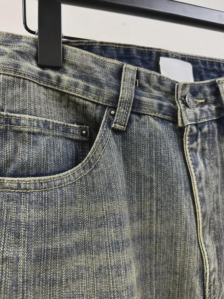 Essentielle Haute Couture Bootcut Distressed Bambus-Baumwoll Schlagjeans