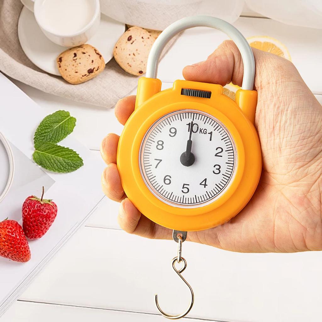 Handheld Scale High Accuracy Portable Kitchen Spring Scale 22lb Load Capacity Small Food Weighing Scale for Household