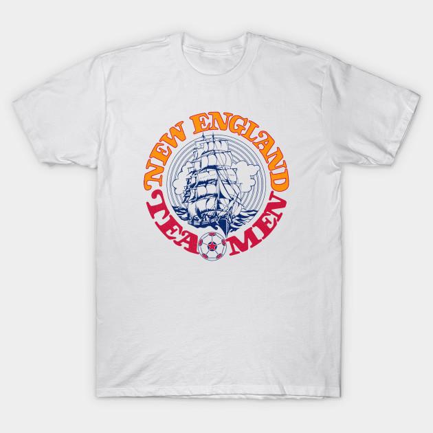 Men Black Print T-shirt Defunct New England Tea Men Soccer 1978-80 No-Cut Transfer Paper Print Cotton Tshirt 3XL