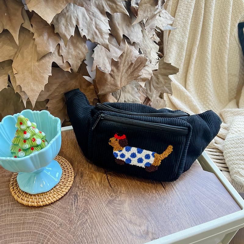 Adorable Children's Corduroy Crossbody Bag Lightweight Stylish And Versatile For Preschoolers