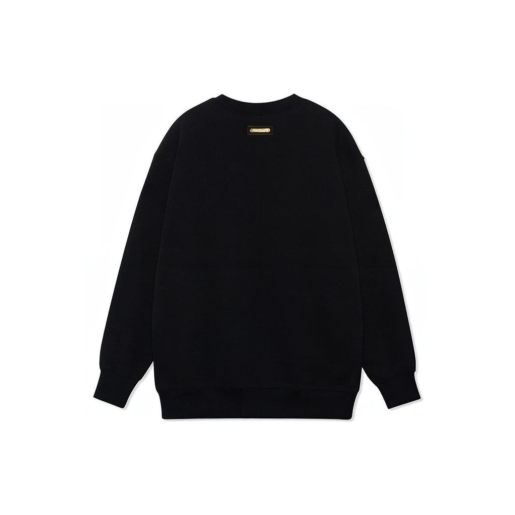 Li Ning Badfive Theme Printed Pullover Sweatshirt Unisex Sweatshirt Black AWDRE17-3