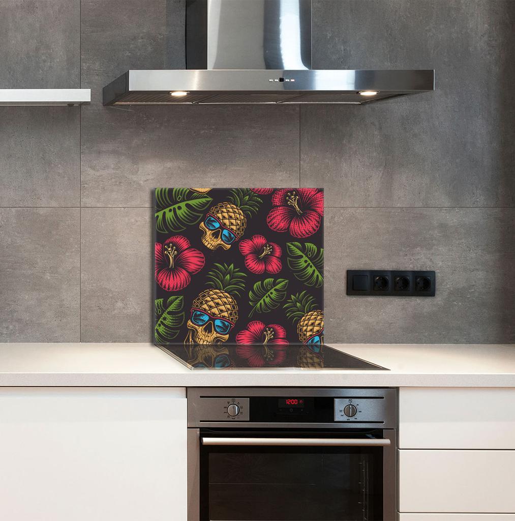 GLASPANEL TILL KÖK 65x60 Ananas