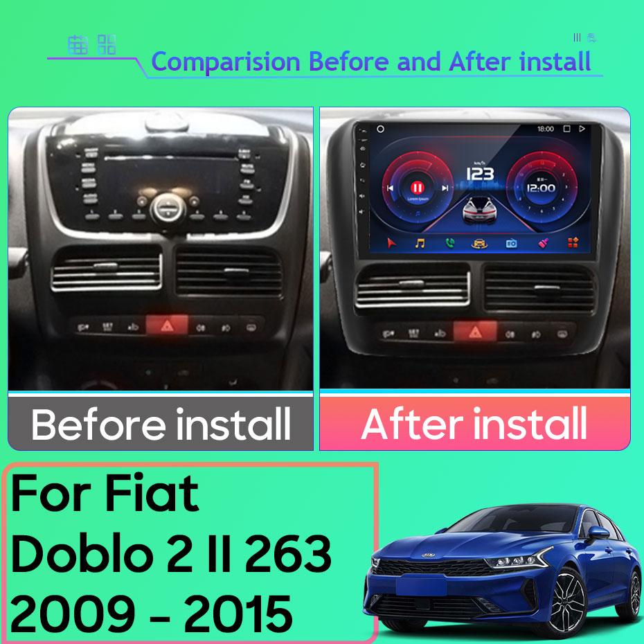 Android Car Stereo For Fiat Doblo 2 II 263 2009 - 2015 Multimedia Player Head Unit Radio Carplay GPS Navigation Wifi No 2din DVD
