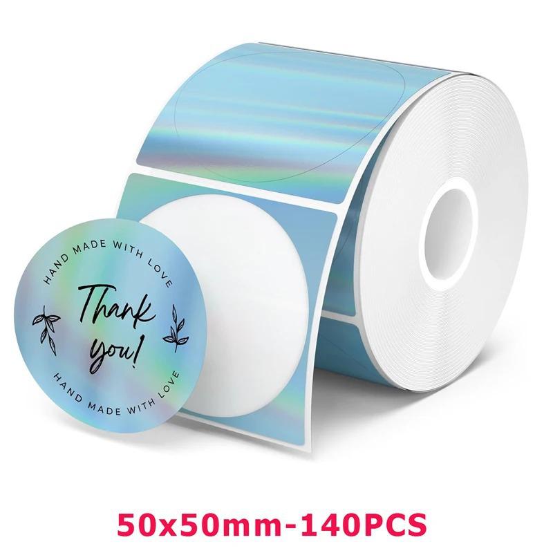 Gradient Laser Thermal Label Paper for Phomemo M220/M221/M120 - 50mm Round