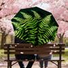 1pc Fern Leaf Automatic Folding Umbrella, Heavy Duty 8 Rib Iron Frame,  Suitable for Travel, Daily Use, Birthday, Decor Gift M0104093