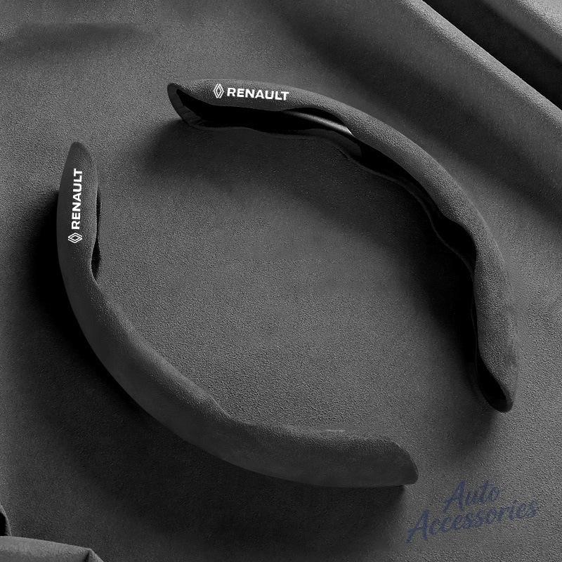 Suede Car Steering Wheel Cover Booster Non-slip Cover For Renault Megane 2 3 4 Twingo Clio Talisman Captur Scenic GT Accessories S666