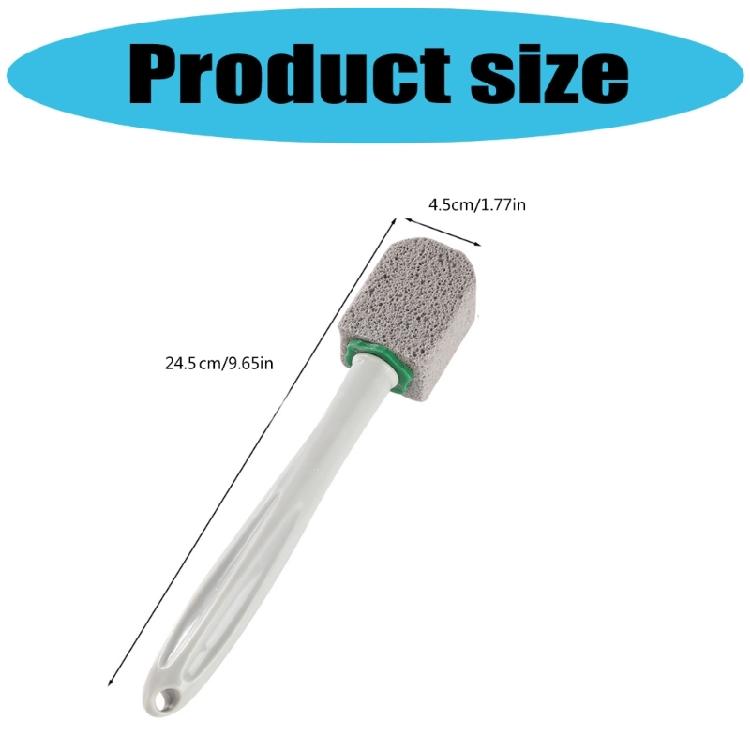 Ergonomic Pumice Scouring Brush For Toilet Bowl Sink Bathtub Glass Fiber Reinforced Head With Extended Handle