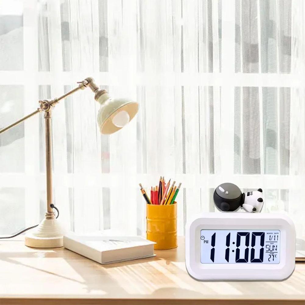 Fashion Desktop Multi-functional Clock Cute Cartoon LED Screen Desktop Electronic Alarm Data Time Calendar For Bedrooms Heavy