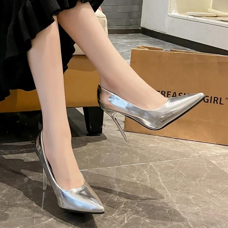 Fashion High Heels Women Pointed Toe Shoes Shallow Fashion Sexy Dress Walking Shoes 2024 Autumn Brand Designer Pumps Party Femme Zapatos