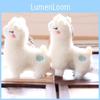Charming Mini Alpaca Plush Doll Soft White Lamb Keychain Bag Accessory