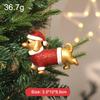 New Year Cute Cartoon Electroplated Plastic Christmas Hanging Ornament Xmas Tree Decoration Pendant for Holiday Festival Decor