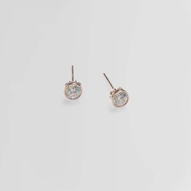 Hish Stud Small Earrings- Rose Gold (silver925, 18k Gold Plated)
