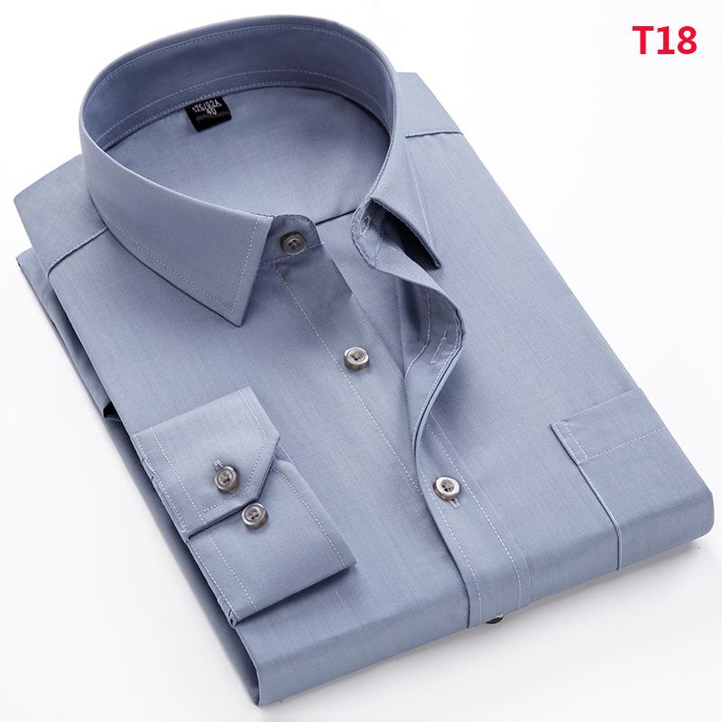 Frühlingslockere gestreifte Langarmhemden für Männer mittleren und höheren Alters