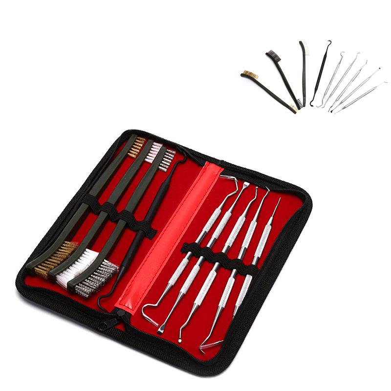 9Pcs Gun Cleaning Brush And Pick Kit Double End Gun Brushes With Carrying Case