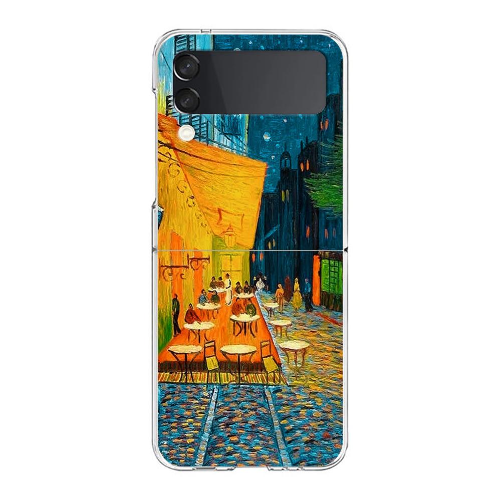 Van Gogh Art Aesthetics Angel Clear Pouzdro na telefon pro Samsung Z Flip 4 5 Pouzdro Transparentní High Hard PC Pro Galaxy Z Flip 3 5 Cover