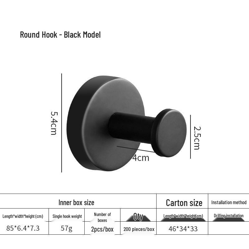 Trace-Free Stainless Steel Suction Cup Hook for Kitchen & Bathroom