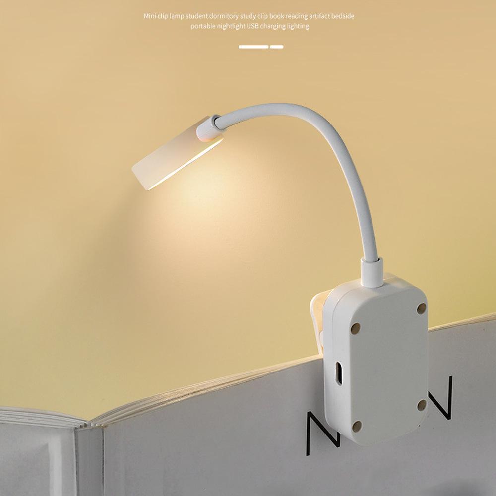 Compact Clip-On Book Light: Creative Bedside, Study, or Dorm Room Eye Protection Lamp