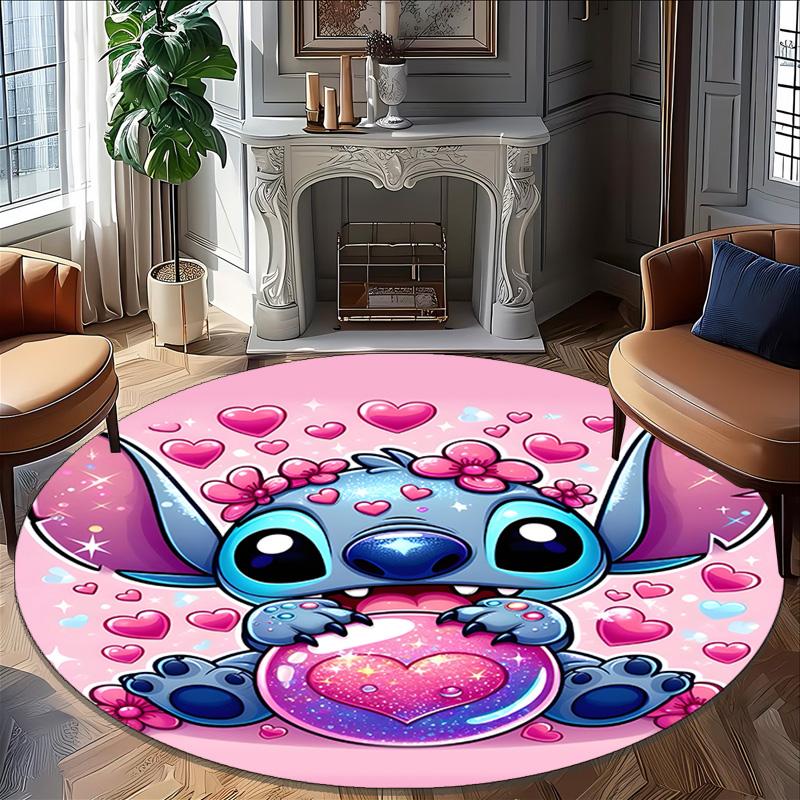 1pc S-Stitch18 Carpet, Round Rug, Comfortable, Suitable for Entryways, Living Rooms, Office, And Bedrooms, Christmas Decoration