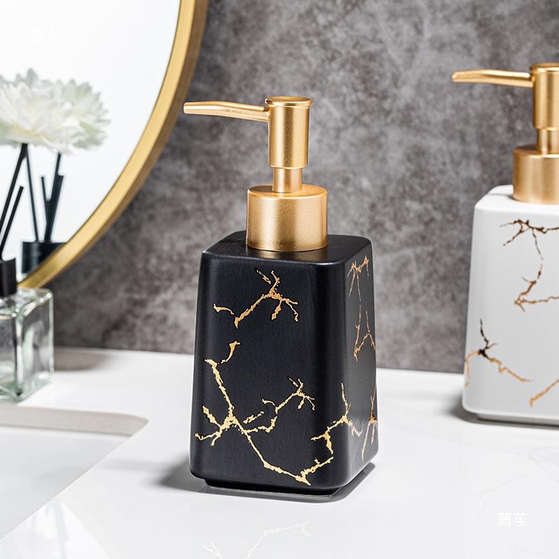 Portable Soap Dispensers Lotion press empty bottle Home luxury ceramic hand sanitizer bottle Bottled shower gel for hotels