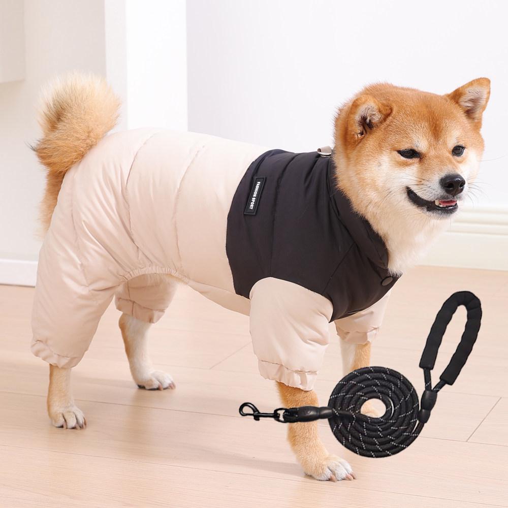 Shiba Inu Winter Warm Four-Legged Dog Outfit for Medium and Small Breeds