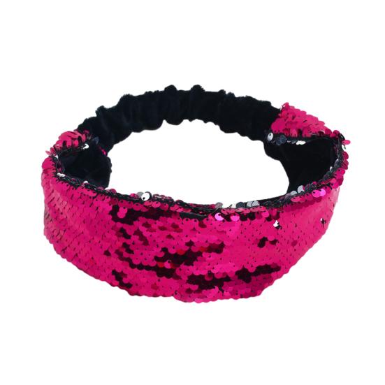 Women Headband Reversible Shiny Sequins Headband Elastic Hair Fixing Decoration Decorative Hair Accessories