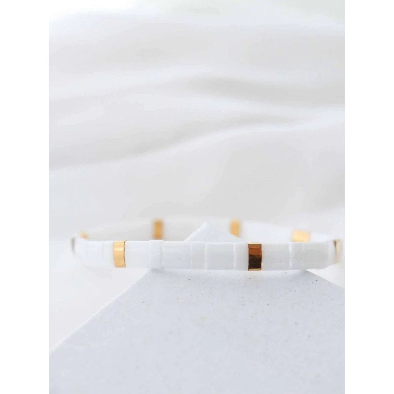 Mlgm Personalized Japanese Tila Bead Handmade Bracelet Ins European and American Bohemian Style Simple and Unique Niche Bracelet
