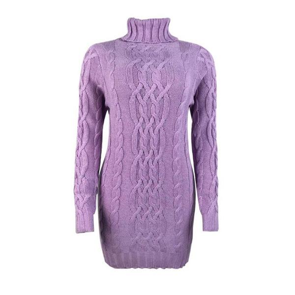Oversized Turtleneck Sweater Dress Women Warm Autumn and Winter Clothes Knit S-3XL Plus Size Pullover Sweaters