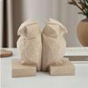Bookends Geometric Decorative StoneLike Book Holder for Readers, Collectors, Bookshelf,