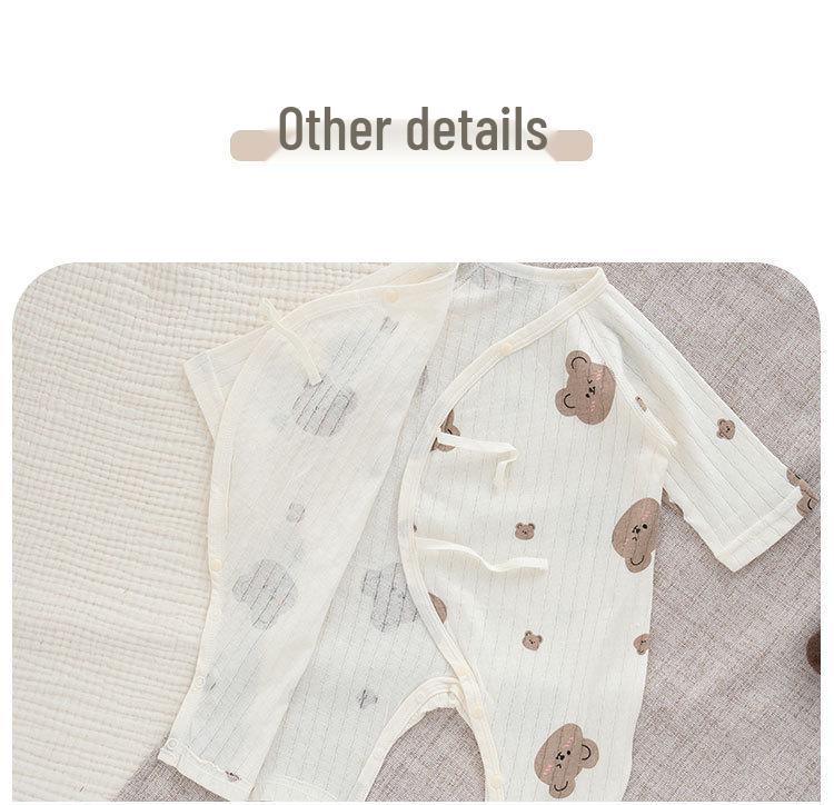 Summer Newborn Romper: 100% Cotton, Lightweight, No-Bone Suit for Small Babies