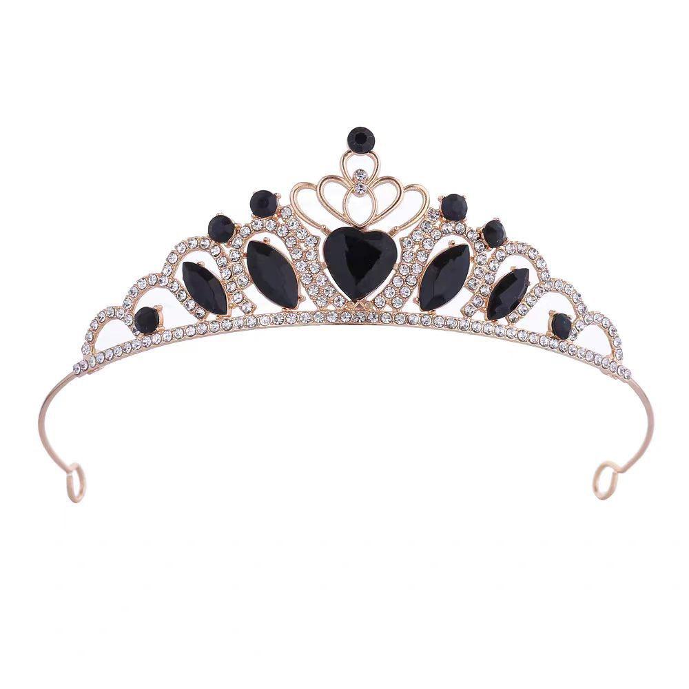 Heart-Shaped Crystal Headpiece Crown Bling Bling Children's Crown  Ballet Performance