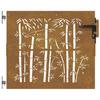 Garden Gate 85 X 75 Cm Corten Steel Bamboo Design