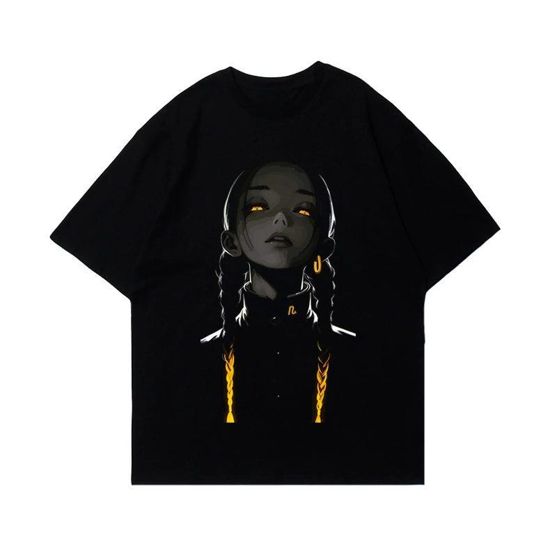 Anime Art Illustration Y2k Street Fashion Trend Casual T-shirt Men s and Women s Luxury Brand Tops S