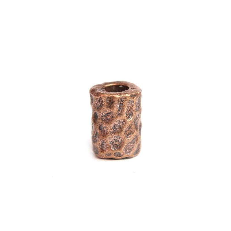 Brass Hammer Texture Pattern Cylinder EDC Knife Beads Paracord Lanyard Pendants DIY Adult Fidget Toy Paracord Rope Accessories