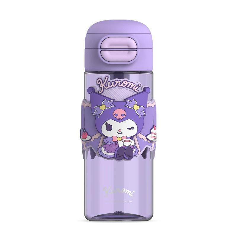 Детская мультяшная двойная питьевая кружка Kuromi/My Melody 630 мл Бутылка для воды из Tritan Hello Kitty Студенческая питьевая кружка с трубочкой Подарок для ребенка 630ML
